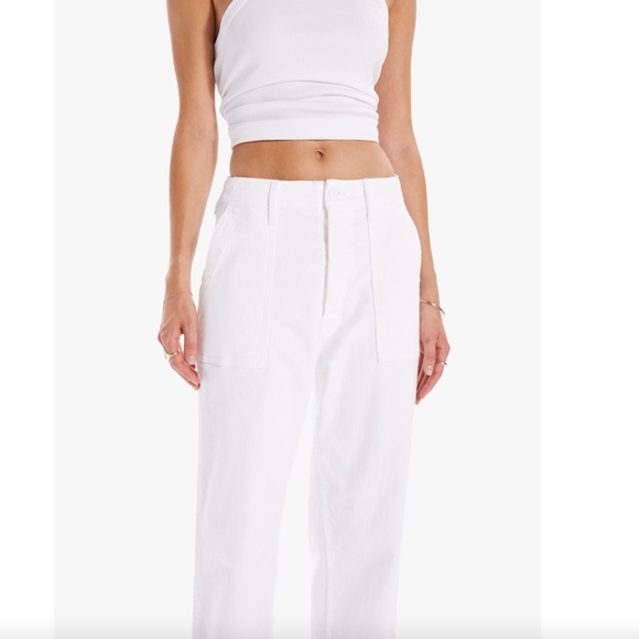 MOTHER Patch Pocket Private Ankle Fray Jeans in Fairest Of Them All, Size 25 - Picture 8 of 10